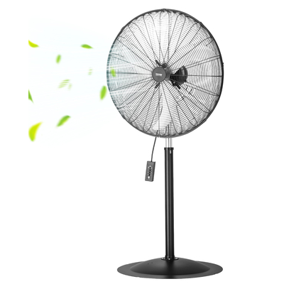 VEVOR 30" Βιομηχανικός ανεμιστήρας βάθρου 3-ταχυτήτων ταλαντούμενος ανεμιστήρας με ρυθμιζόμενο ύψος