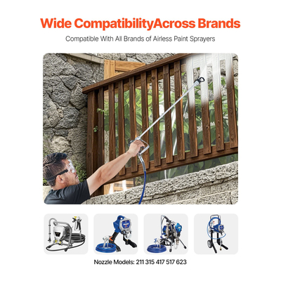 Πιστόλι βαφής VEVOR Airless και κιτ λάστιχου 3600PSI με φίλτρα προέκτασης