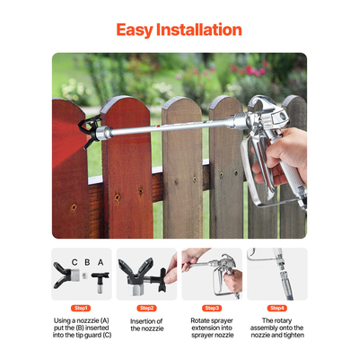 Πιστόλι βαφής VEVOR Airless και κιτ λάστιχου 3600PSI με φίλτρα προέκτασης