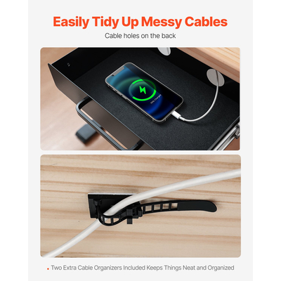 VEVOR 33 cm Ατζέντα Συρτάρι κάτω από το γραφείο Συρτάρι Εξοικονόμηση χώρου οικιακού γραφείου