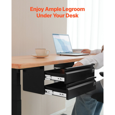 VEVOR 2 Συρτάρι 40 cm κάτω από το γραφείο Συρτάρι Organizer Συρτάρι εξοικονόμησης χώρου