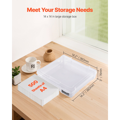Scrapbook Paper Storage 4 Pack Στοιβαζόμενα πλαστικά κουτιά επιτραπέζιων παιχνιδιών Καθαρή θήκη