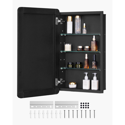 VEVOR Medicine Cabinet 16,5" x 27,5" Mirror Medicine Cabinet Ρυθμιζόμενα ράφια