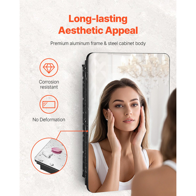 VEVOR Medicine Cabinet 20" x 30" Mirror Medicine Cabinet Ρυθμιζόμενα ράφια