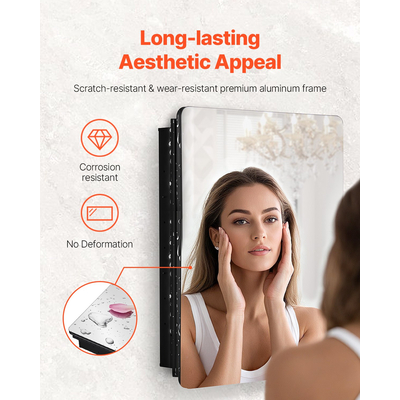 VEVOR Medicine Cabinet 24" x 30" Mirror Medicine Cabinet Ρυθμιζόμενα ράφια