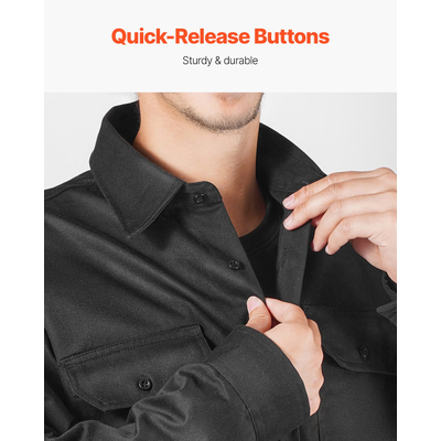 Σακάκι συγκόλλησης VEVOR Ανθεκτικό στη φλόγα Μπουφάν L Size 7oz FR Cotton Welding Safety Jacket