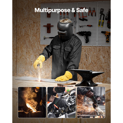 Σακάκι συγκόλλησης VEVOR Ανθεκτικό στη φλόγα Μπουφάν L Size 7oz FR Cotton Welding Safety Jacket