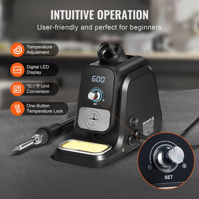 VEVOR Soldering Iron Station 80W LED Κιτ σταθμού συγκόλλησης Χέρια βοήθειας
