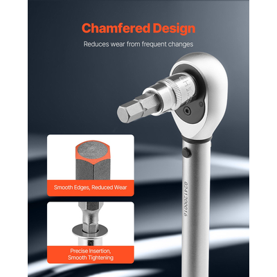 Hex Bit Socket Set 32-Pece S2 Alloy Steel Cr-V Steel Standard SAE and Metric