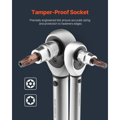 Torx Bit Socket Σετ 34 τεμαχίων Solid Star and Tamper Proof T6-T70 S2 Alloy Steel