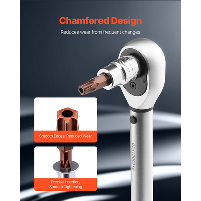 Torx Bit Socket Σετ 34 τεμαχίων Solid Star and Tamper Proof T6-T70 S2 Alloy Steel