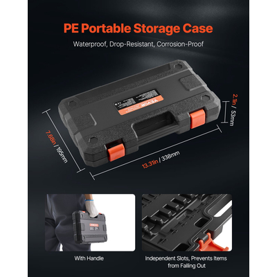 Torx Bit Socket Σετ 34 τεμαχίων Solid Star and Tamper Proof T6-T70 S2 Alloy Steel