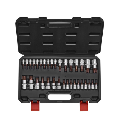 Torx Bit Socket Σετ 34 τεμαχίων Solid Star and Tamper Proof T6-T70 S2 Alloy Steel
