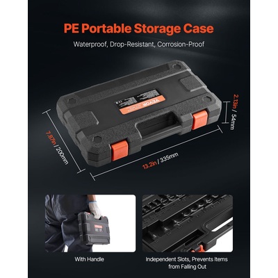 Torx Bit Socket and External Torx Socket Set 31-Pece T8-T70 and E4-E24 Steel