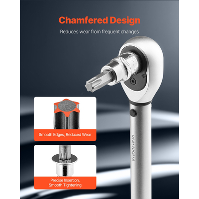 Torx Bit Socket and External Torx Socket Set 60-Pece S2 Alloy Steel Cr-V Steel