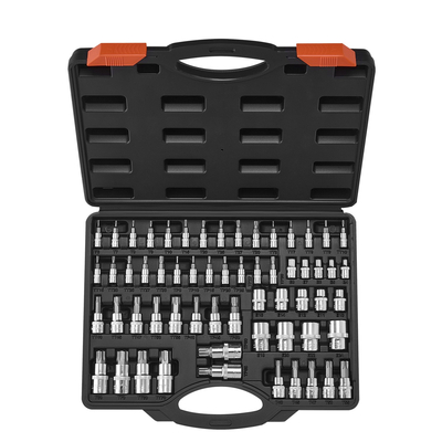 Torx Bit Socket and External Torx Socket Set 60-Pece S2 Alloy Steel Cr-V Steel