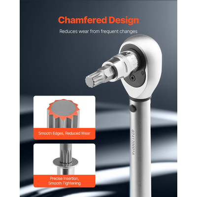 XZN Triple Square Spline Bit Socket Set 10 τεμαχίων M4-M18 Cr-V Steel Case αποθήκευσης