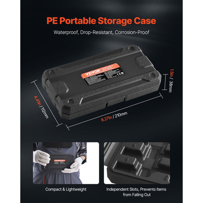 XZN Triple Square Spline Bit Socket Set 10 τεμαχίων M4-M18 Cr-V Steel Case αποθήκευσης