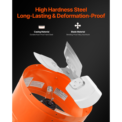 VEVOR 15" Gable Mount Fan 1650 CFM Attic Exhaust Fan with Ρυθμιζόμενος Θερμοστάτης