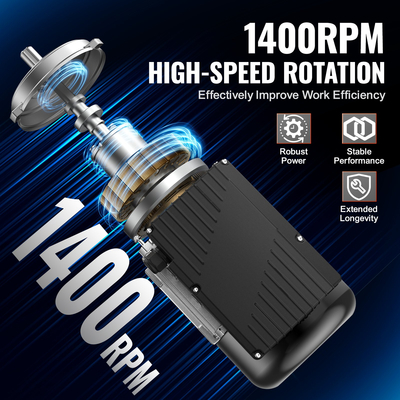 Ηλεκτρικός κινητήρας VEVOR 0,75KW 1400RPM AC 220~240V 5,45A 1-φασικός άξονας με κλειδί 19mm