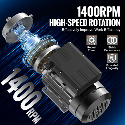 Ηλεκτρικός κινητήρας VEVOR 1,5KW 1400RPM AC 220~240V 9,85A 1-φασικός άξονας με κλειδί 24mm