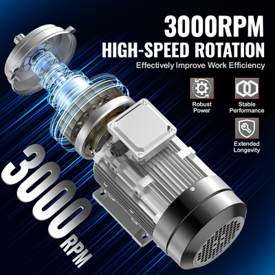 Ηλεκτρικός κινητήρας VEVOR 1.5KW 3000RPM AC230/400V 9.5A/3.5A 3-φασικός άξονας με κλειδί 24mm