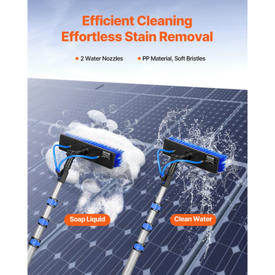 VEVOR Water Fed Pole Kit 3,6m Solar Panel Cleaning Pole with Extentable Handle