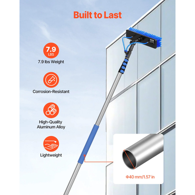 VEVOR Water Fed Pole Kit 7,3m Solar Panel Cleaning Pole with Extendable Handle