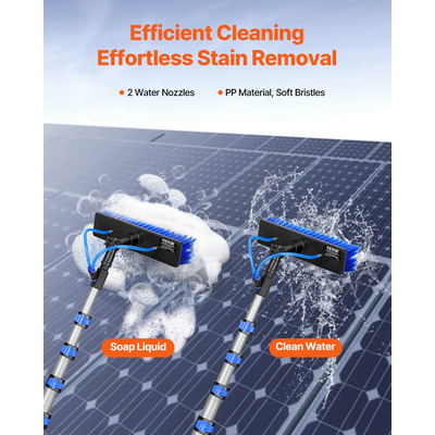 VEVOR Water Fed Pole Kit 9m Solar Panel Cleaning Pole with επεκτεινόμενη λαβή