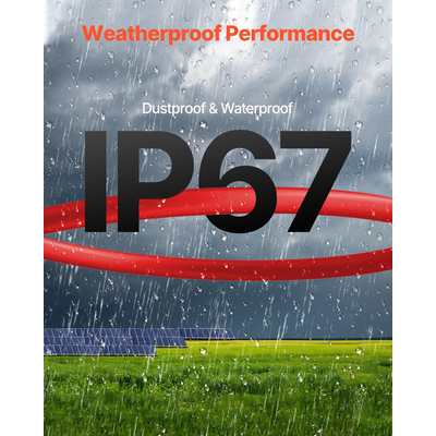 Καλώδιο επέκτασης ηλιακού πάνελ VEVOR 100FT 10AWG Αδιάβροχο PV 6mm² Καλώδιο Κόκκινο