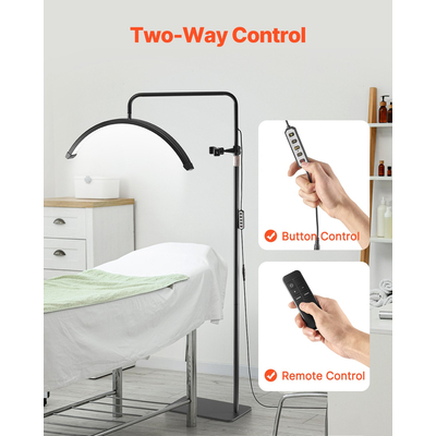 Φωτιστικό Half Moon for Esthetician Φωτιστικό δαπέδου LED 23 ιντσών με δυνατότητα ρύθμισης φωτισμού βλεφαρίδων