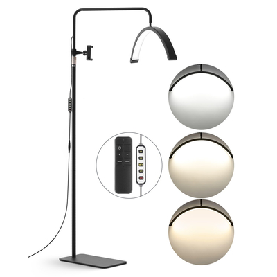 Φωτιστικό Half Moon for Esthetician Φωτιστικό δαπέδου LED 23 ιντσών με δυνατότητα ρύθμισης φωτισμού βλεφαρίδων