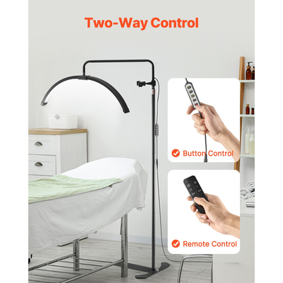 Φωτιστικό Half Moon for Esthetician Φωτιστικό δαπέδου LED 26 ιντσών με δυνατότητα ρύθμισης φωτισμού βλεφαρίδων τοξωτό