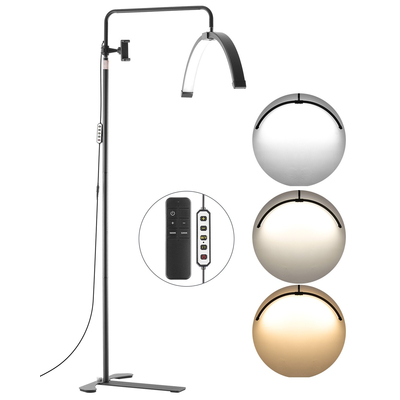 Φωτιστικό Half Moon for Esthetician Φωτιστικό δαπέδου LED 26 ιντσών με δυνατότητα ρύθμισης φωτισμού βλεφαρίδων τοξωτό