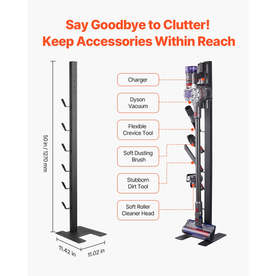 Βάση κενού VEVOR για βάση στήριξης αποθήκευσης Dyson Multi-Models με 6 γάντζους