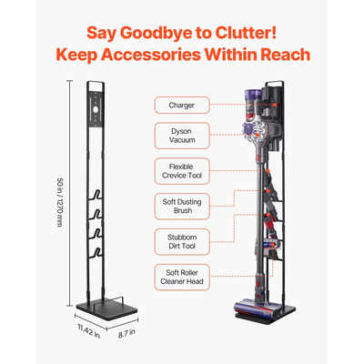 Βάση κενού VEVOR για βάση στήριξης αποθήκευσης Dyson Multi-Models με 4 γάντζους