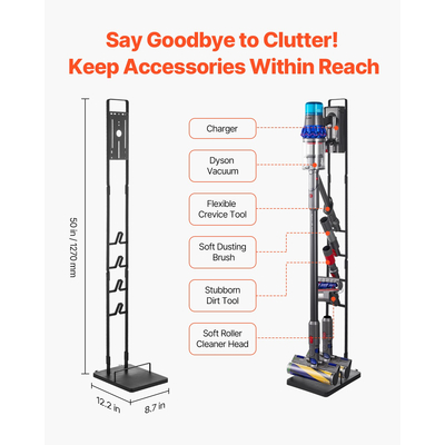 Βάση κενού VEVOR για βάση στήριξης αποθήκευσης Dyson Multi-Models με ρόδες