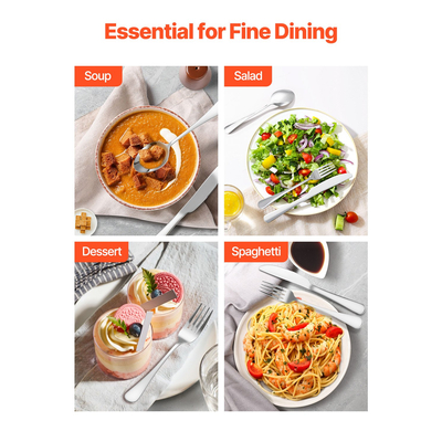 Σετ μαχαιροπίρουνα VEVOR 30 τεμαχίων από ανοξείδωτο ατσάλι, μαχαιροπίρουνα μαχαιροπίρουνα για 6