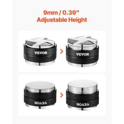 VEVOR 51mm Coffee Distributor 2-σε-1 Ρυθμιζόμενος Διανομέας Espresso για το Σπίτι