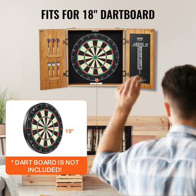 Επίσημο μέγεθος καμπίνας VEVOR Solid Wood Dartboard (Δεν περιλαμβάνεται το Dartboard)