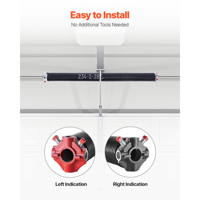 VEVOR Garage Door Torsion Springs Ζεύγος 0,234 x 2 x 28 ιντσών με ράβδους περιέλιξης