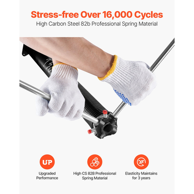 VEVOR Garage Door Torsion Springs Ζεύγος 0,25 x 2 x 32 ιντσών με ράβδους περιέλιξης