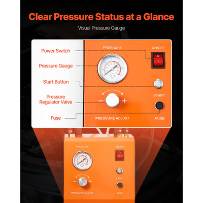 VEVOR 220V Electric Complete Adapter Fluid Brake Kit για τροφοδοσία DC και AC