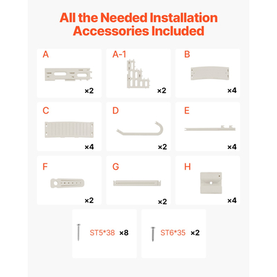 VEVOR Λευκή σκάλα πισίνας 4 βημάτων με 2 χειρολισθήρες υποστηρίζει 400 λίβρες για 48-54 σε πισίνες