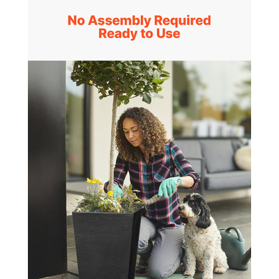 VEVOR Ψηλή Ζαρντινιέρα Σετ 2 τετράγωνων κωνικές ζαρντινιέρες 22 in για εξωτερικούς χώρους