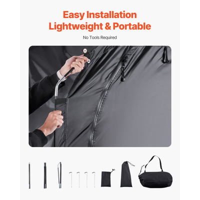 Ευρύχωρη αδιάβροχη σκηνή αποθήκευσης ποδηλάτων VEVOR για 3 έως 4 ποδήλατα