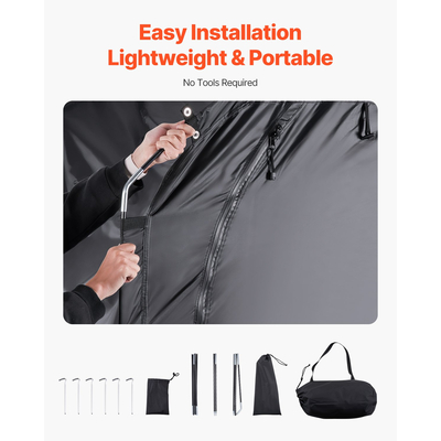 Ευρύχωρη αδιάβροχη σκηνή αποθήκευσης ποδηλάτων VEVOR για 5 ποδήλατα