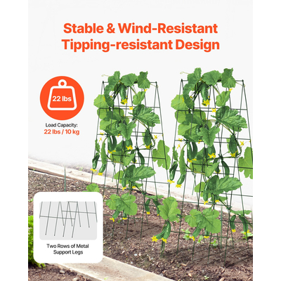 Πτυσσόμενο μεταλλικό καφασωτό κήπου VEVOR A-Frame Cucumber Trellis 39" x 32