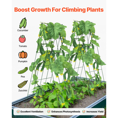 Πτυσσόμενο μεταλλικό καφασωτό κήπου VEVOR A-Frame Cucumber Trellis 39" x 32