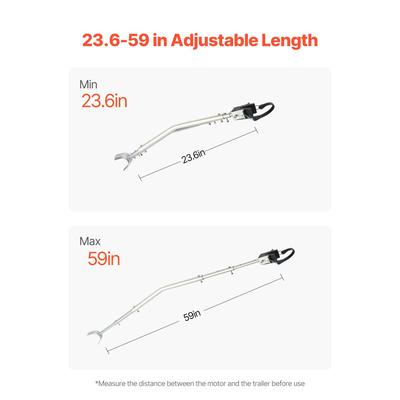 VEVOR Adjustable Transom Saver 23.6-59 in Boat Transom Saver with Composite Head